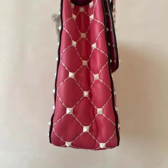 Valentino Garavani Rockstud Spike #59650V88B Pink Handbag - Picture 9 of 14